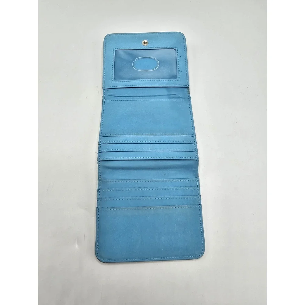 Vintage Wilson Leather Pelle Studios Teal Blue Leather‎ Wallet